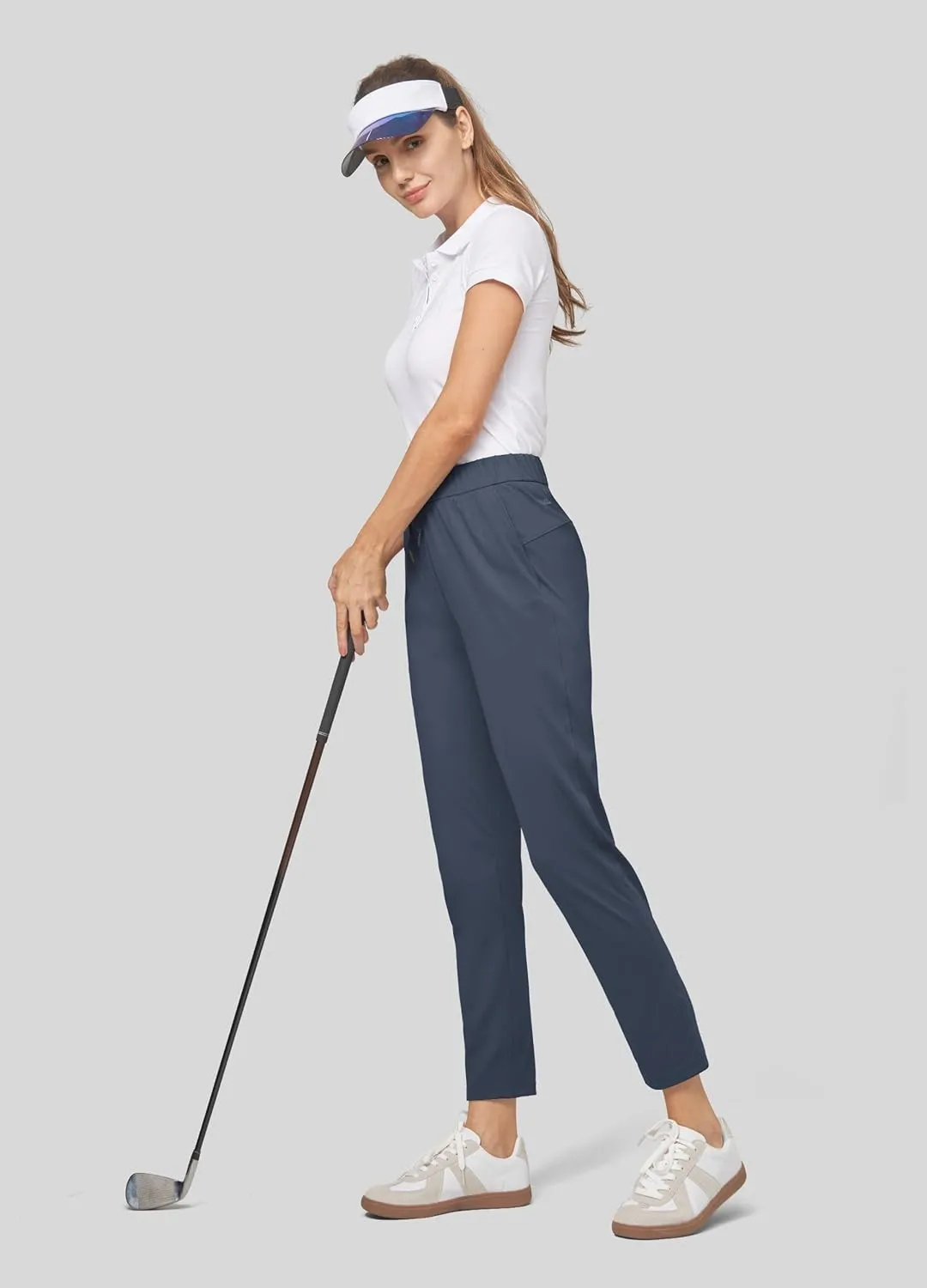 Willit Women's Golf Travel Pants Lounge Sweatpants 7/8 Athletic Pants Quick Dry On The Fly Pants