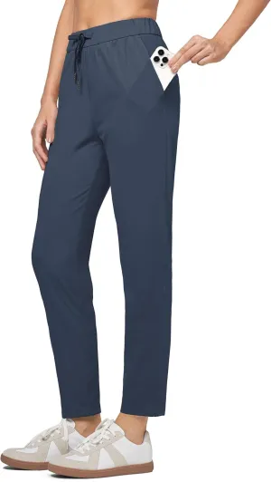 Willit Women's Golf Travel Pants Lounge Sweatpants 7/8 Athletic Pants Quick Dry On The Fly Pants