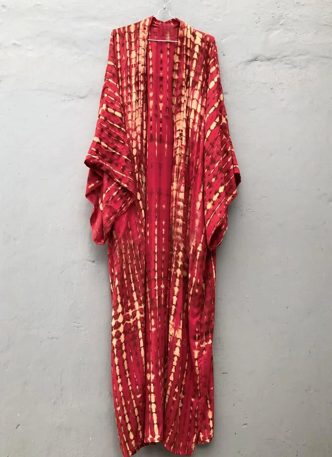Women Long Beach Kimono Curve Hem Loose Open Front Bathing Suit Cover up