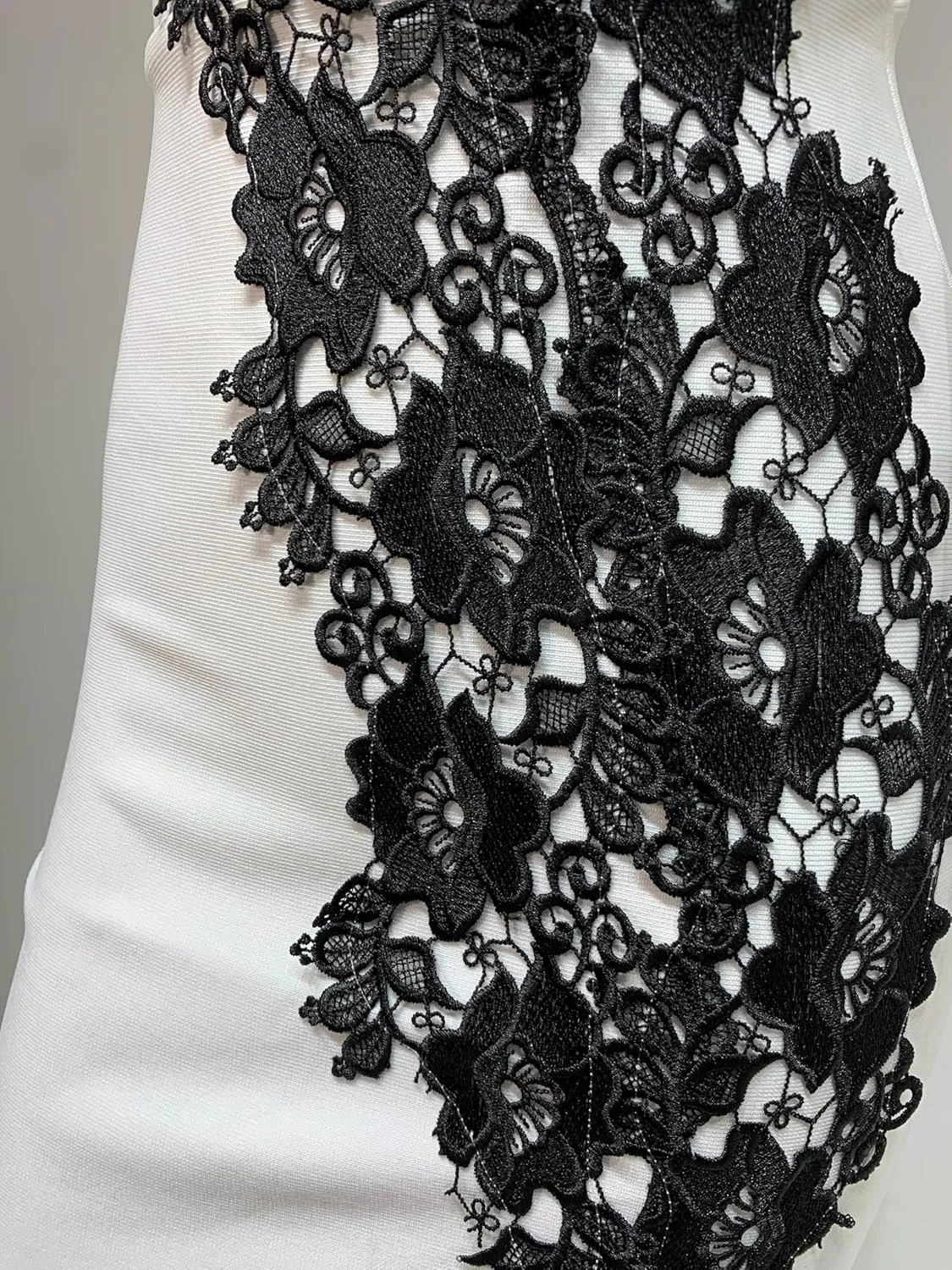 Women Luxury Party Dress Black Strapless Lace Bustier Long Slim Bandage with Gloves Celebrity Evening Gowns