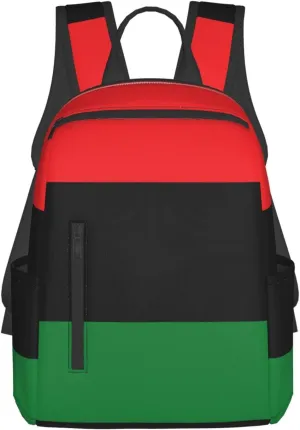 Women men travel laptop backpack water resistant anti-theft bag business computer backpack bookbag fashion casual outdoor daypack, for African American Flag