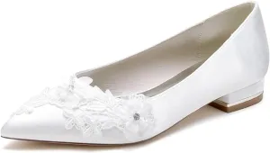 Women Shoes Heels for Wedding Applique Prom Evening Pumps