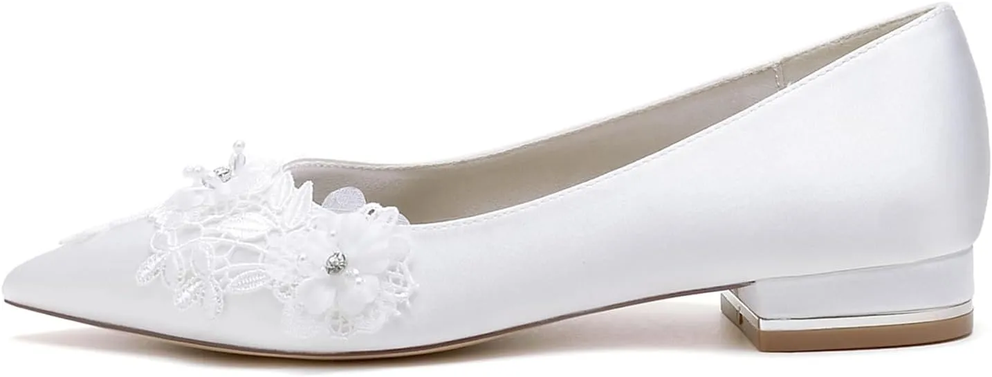 Women Shoes Heels for Wedding Applique Prom Evening Pumps