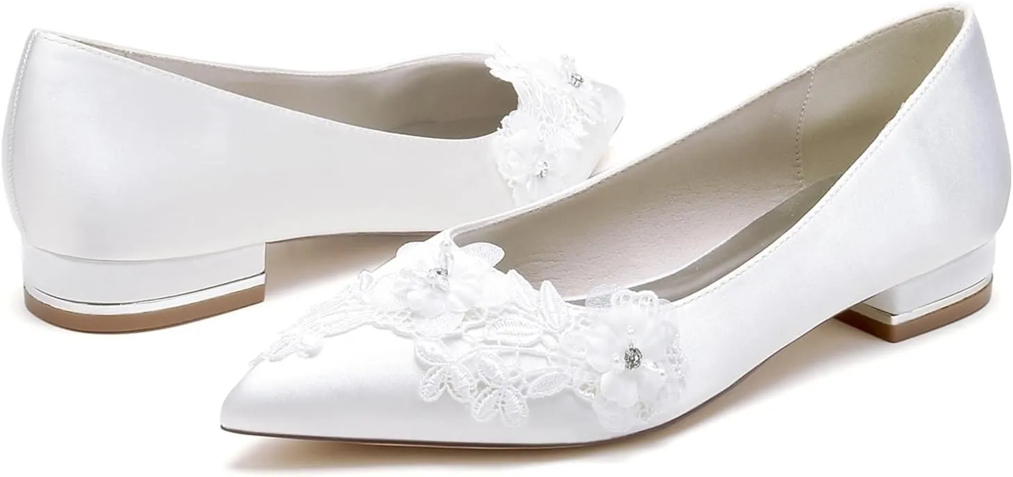 Women Shoes Heels for Wedding Applique Prom Evening Pumps