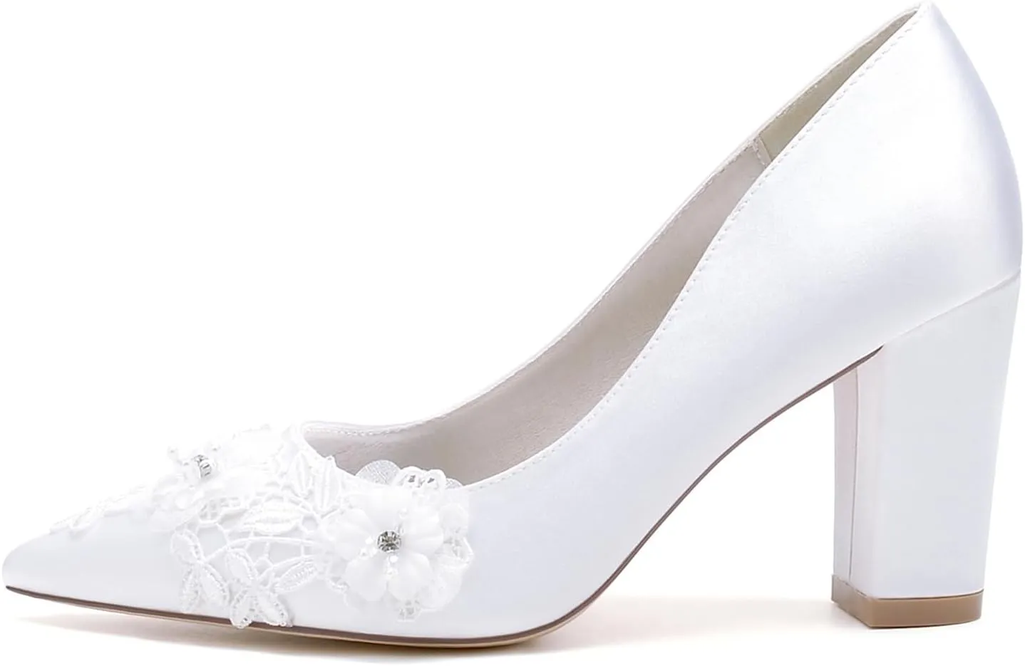 Women Shoes Heels for Wedding Applique Prom Evening Pumps