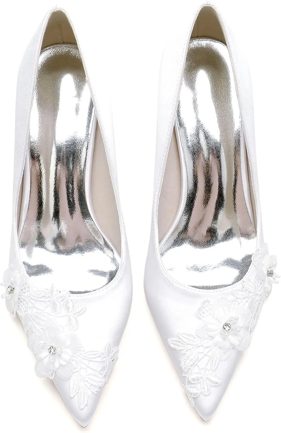 Women Shoes Heels for Wedding Applique Prom Evening Pumps