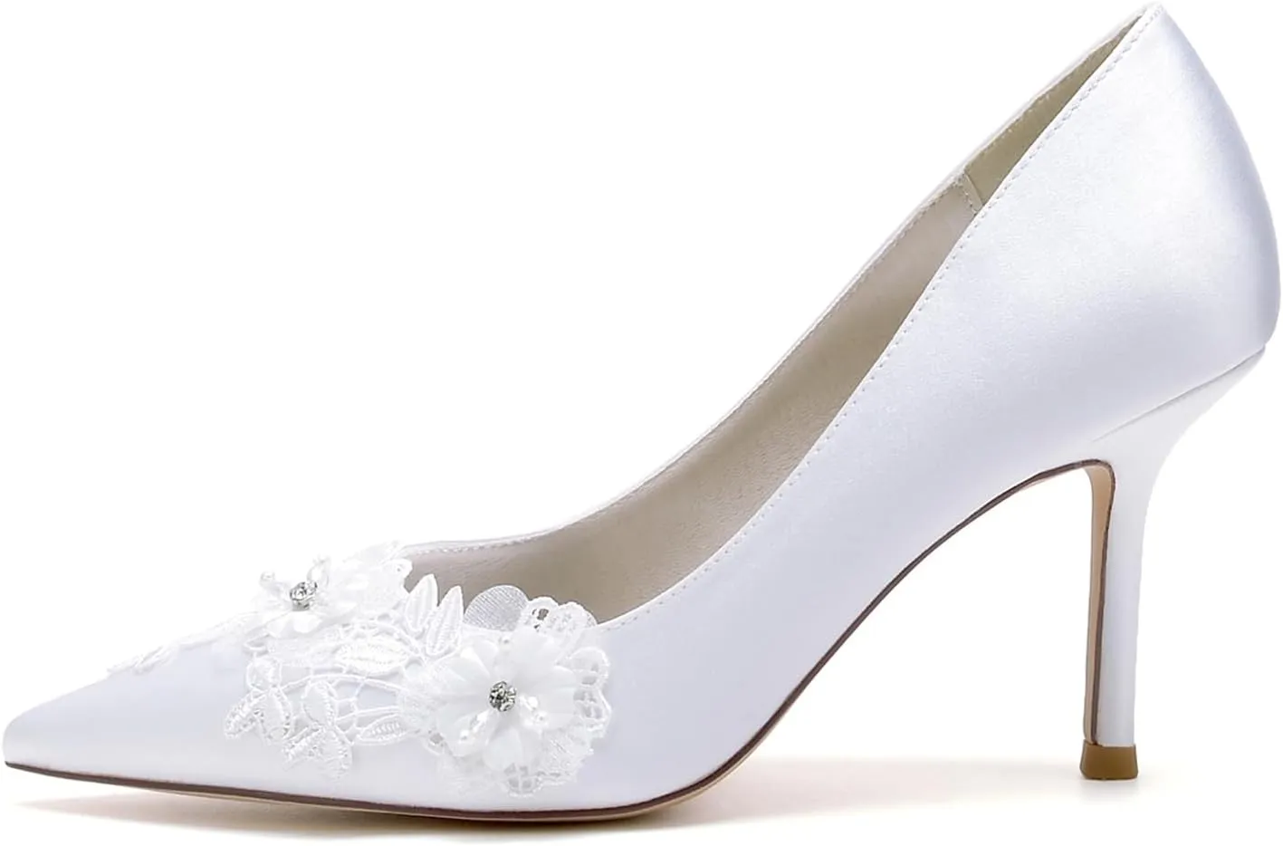Women Shoes Heels for Wedding Applique Prom Evening Pumps
