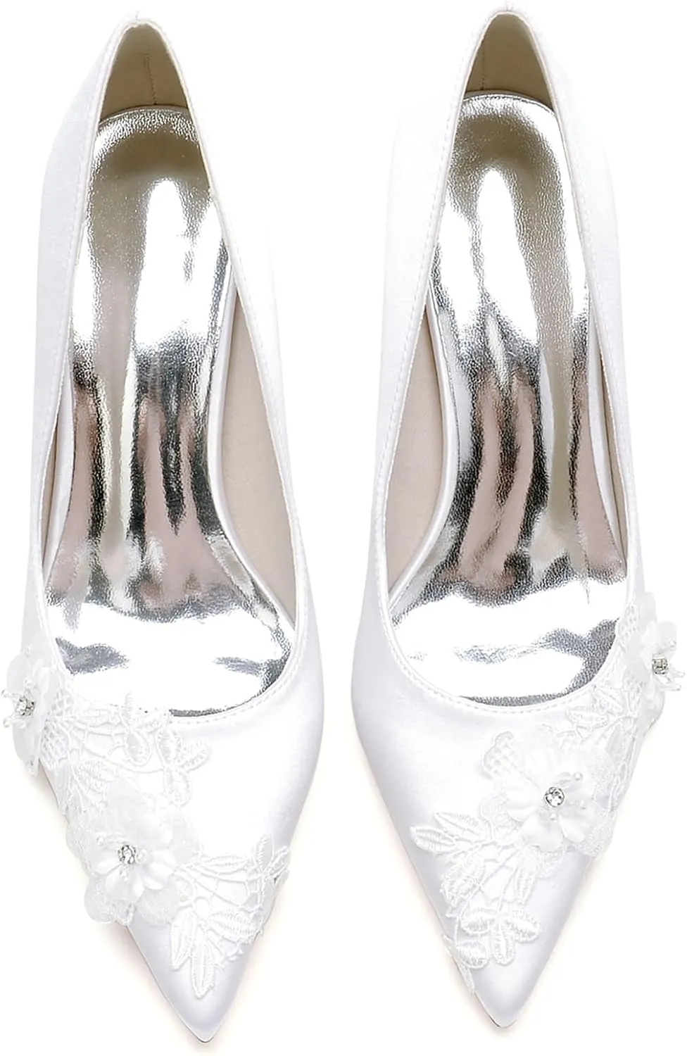 Women Shoes Heels for Wedding Applique Prom Evening Pumps