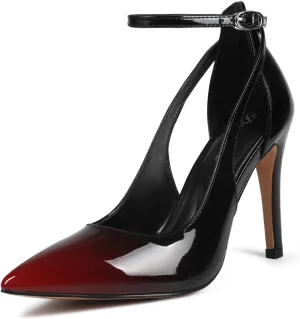 Women's High Heels Closed Pointed Toe Sexy Lace Up Wedding Evening Dress Pumps Shoes