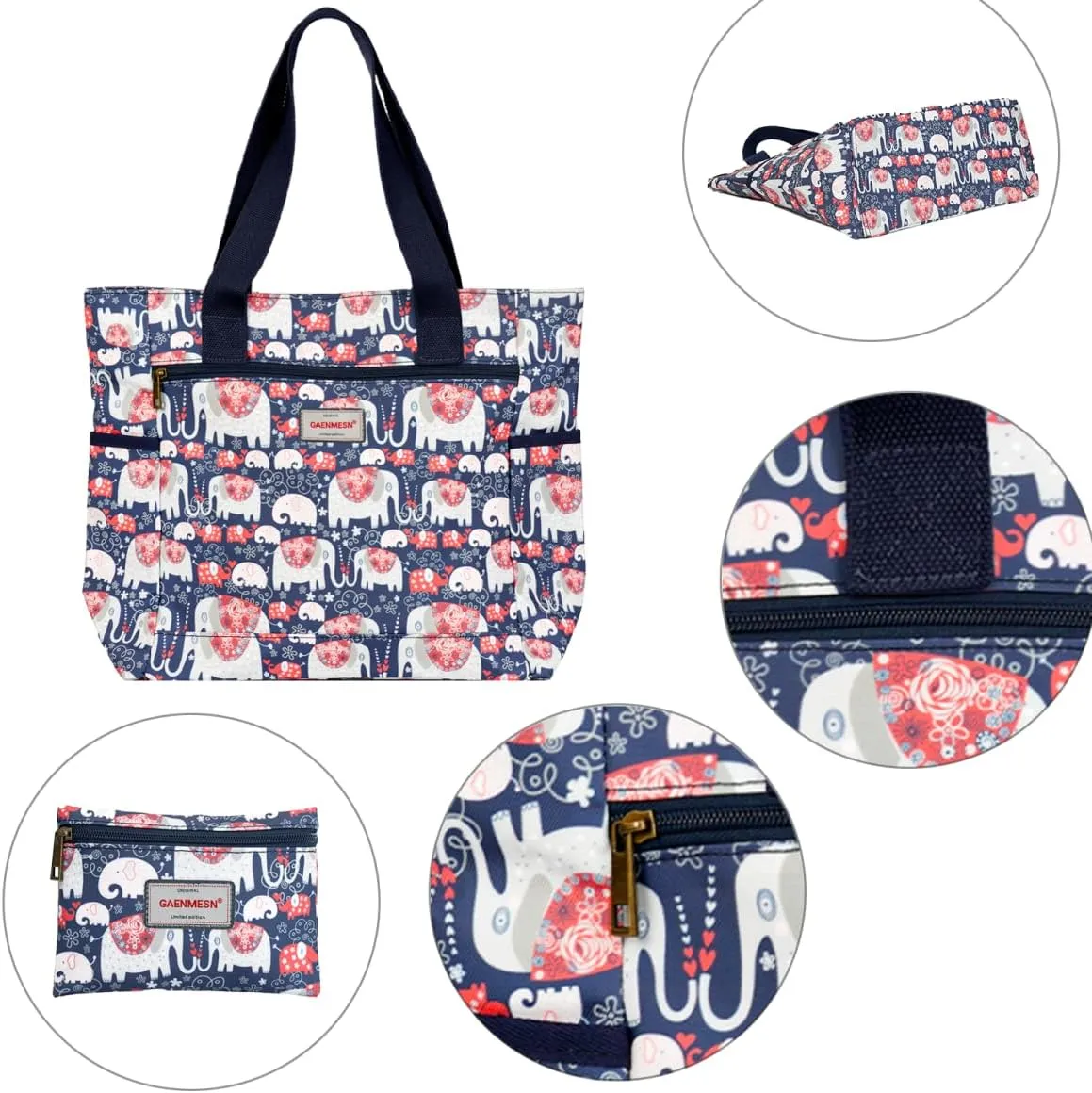 Women's Lightweight Waterproof Tote Bag Durable Designer Handbag with Zipper Travel Commute Everyday Use