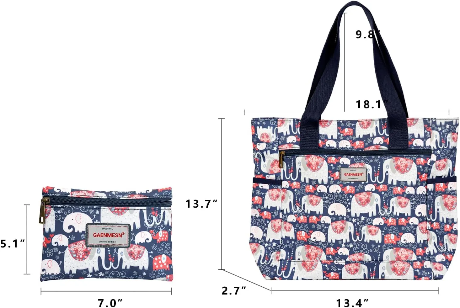 Women's Lightweight Waterproof Tote Bag Durable Designer Handbag with Zipper Travel Commute Everyday Use