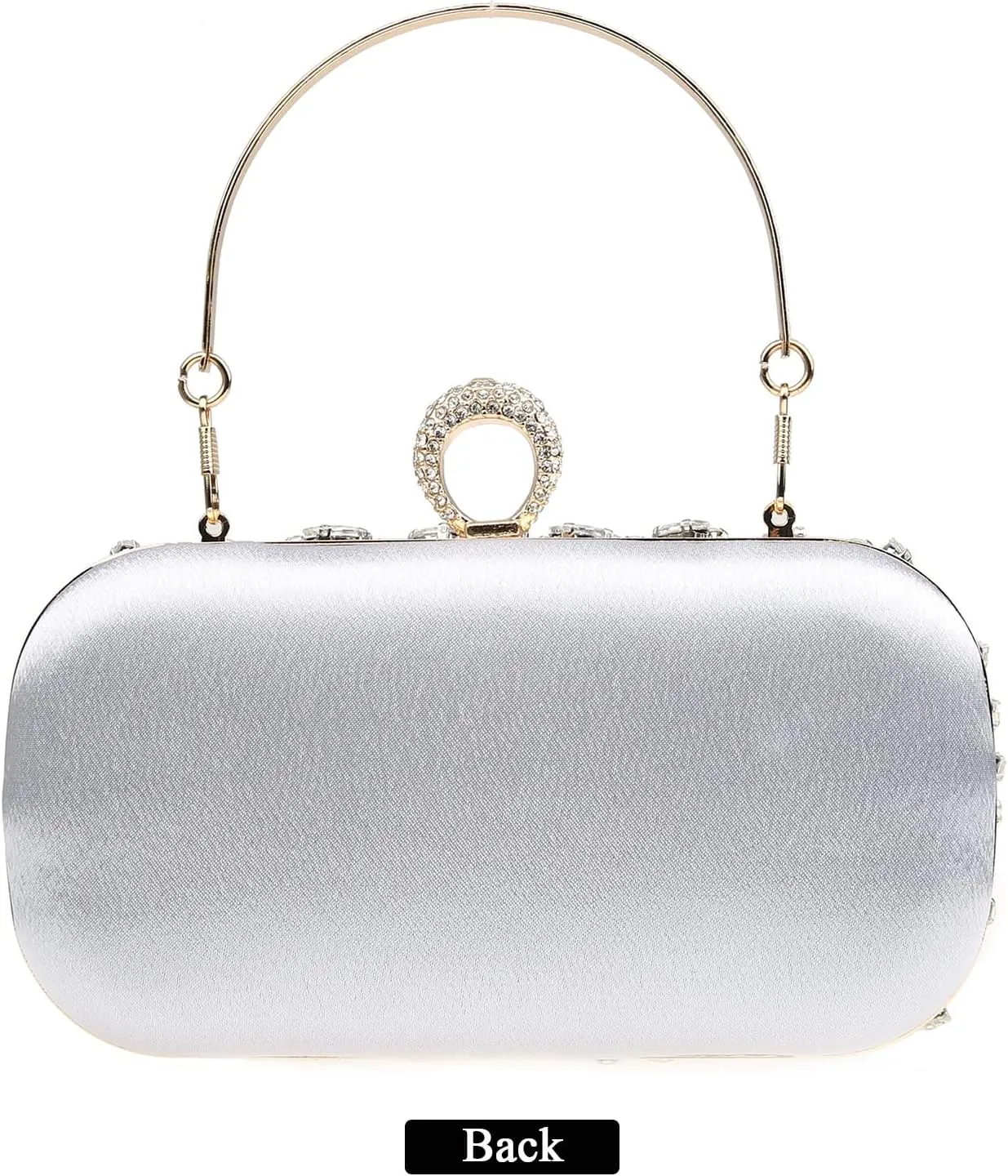Womens Sparkly Rhinestone Crystal Clutch Bag Glitter Sequin Bridal Purse Evening Handbag for Wedding Party Prom