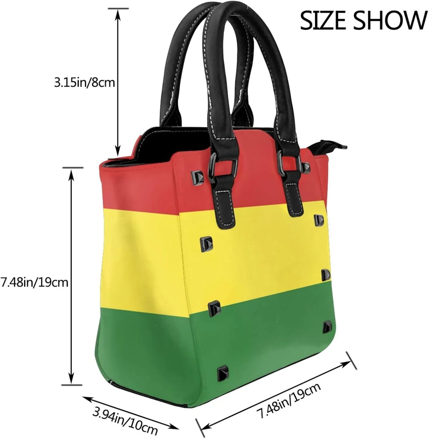 Womens Studded Tote Handbags Top Casual Shoulder Bags Satchel Purse