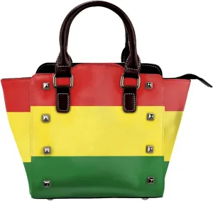 Womens Studded Tote Handbags Top Casual Shoulder Bags Satchel Purse