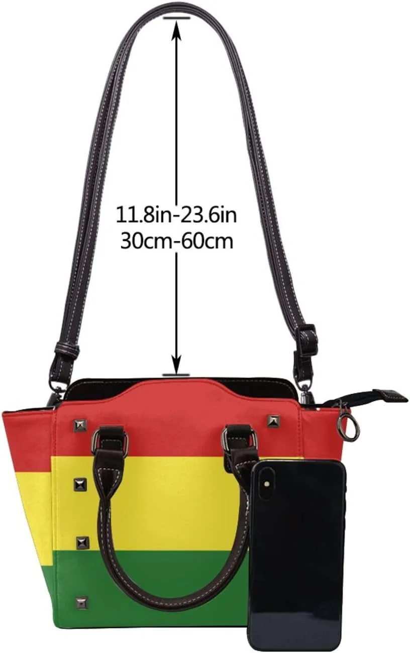 Womens Studded Tote Handbags Top Casual Shoulder Bags Satchel Purse