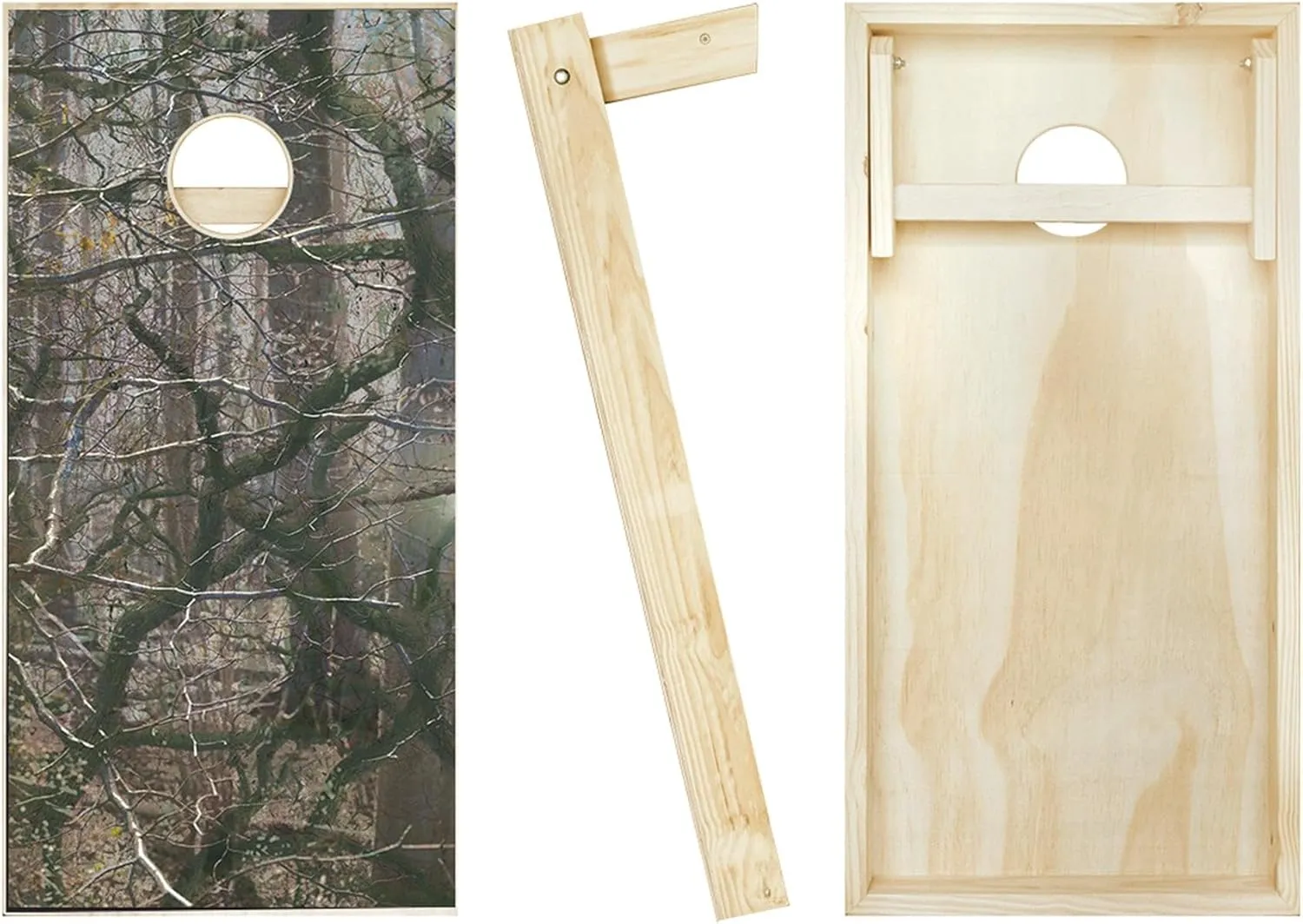 Wooded Camo Cornhole Boards - Choose Your Options - Includes 2 Boards and 8 Bags