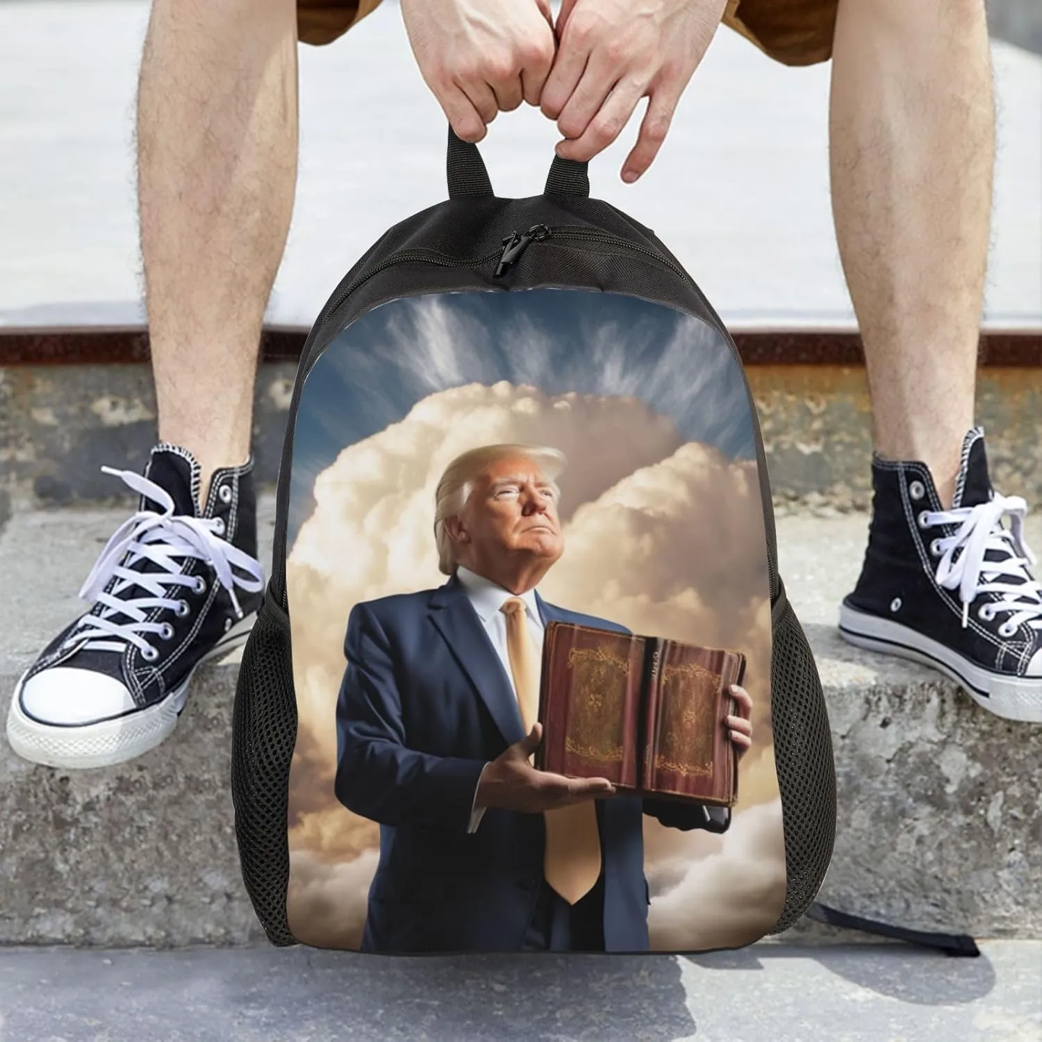 Xerial Trump Holds A Bible Backpack Waterproof Anti Theft Durable Light Laptop Bag Backpacks For Women Men Travel Gym Backpack