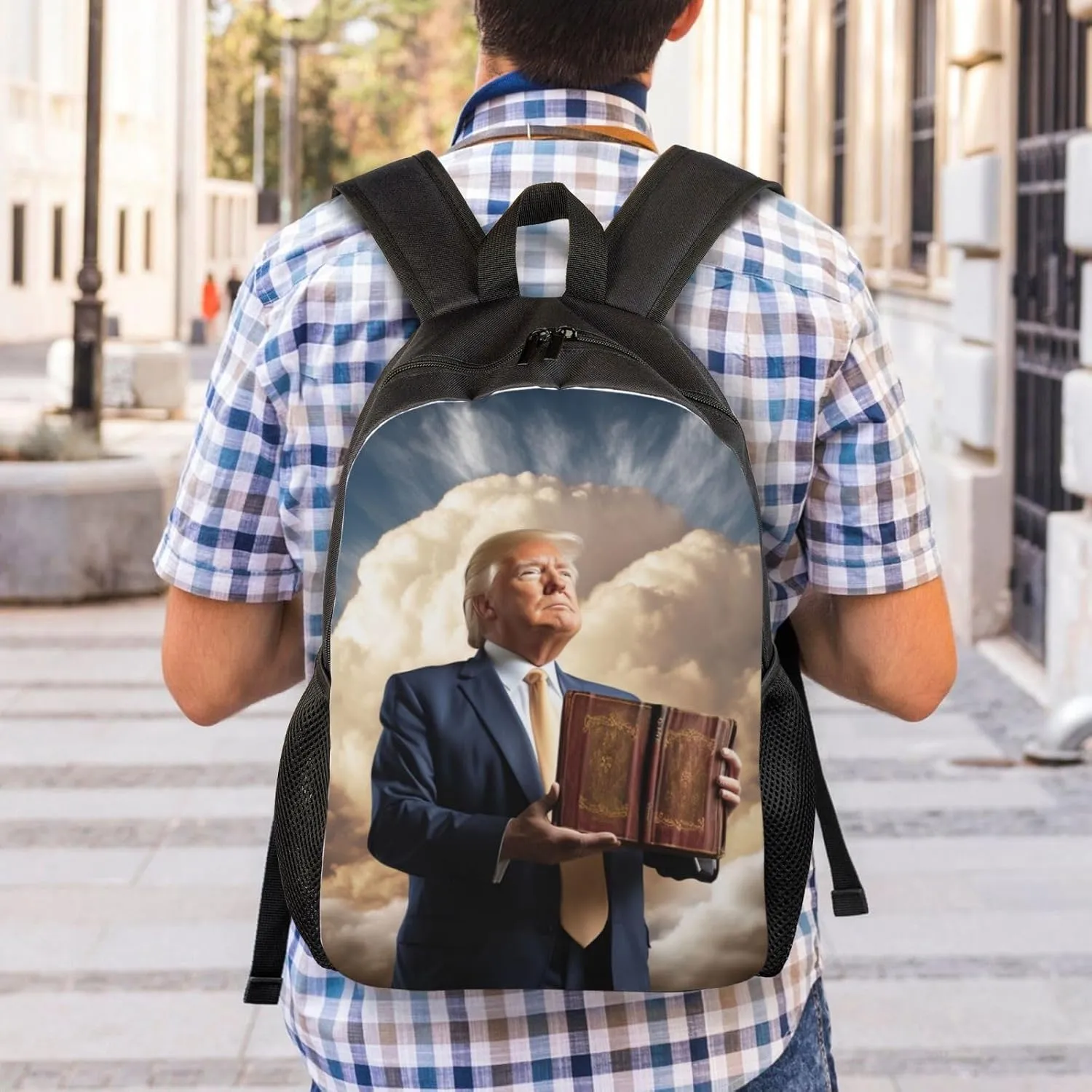 Xerial Trump Holds A Bible Backpack Waterproof Anti Theft Durable Light Laptop Bag Backpacks For Women Men Travel Gym Backpack