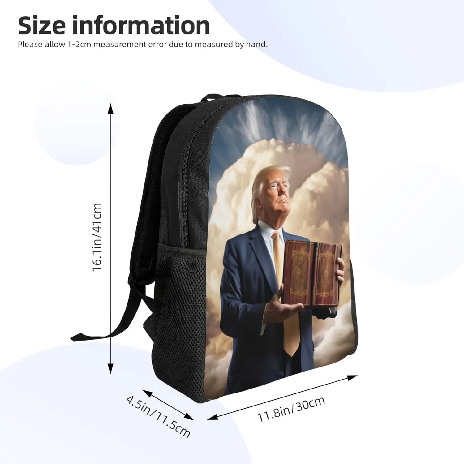 Xerial Trump Holds A Bible Backpack Waterproof Anti Theft Durable Light Laptop Bag Backpacks For Women Men Travel Gym Backpack