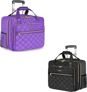 Ytonet Rolling Laptop Bag Women, Rolling Briefcase for Women, 17.3 Inch Laptop Bag with Wheels Rolling Computer Bag Laptop Case for Work Travel College Business Wife Mom Teacher