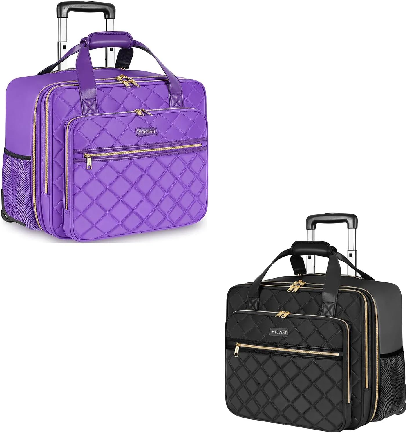 Ytonet Rolling Laptop Bag Women, Rolling Briefcase for Women, 17.3 Inch Laptop Bag with Wheels Rolling Computer Bag Laptop Case for Work Travel College Business Wife Mom Teacher
