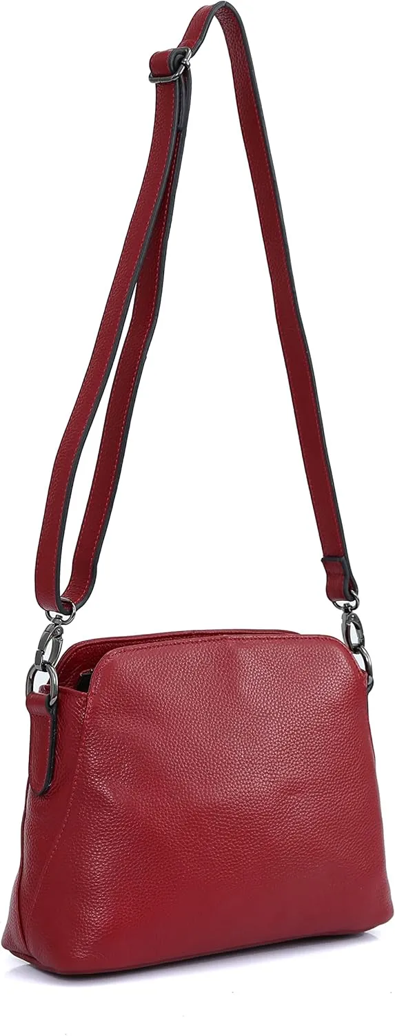 zency Genuine Leather Bags For Women Vintage Simple Small Handbag Casual Female Shoulder Crossbody Tote Bag Winter